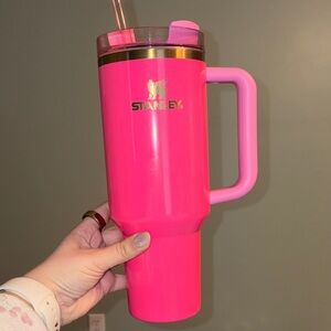 Stanley Vibrant Pink Parade Travel Mug with Handle
